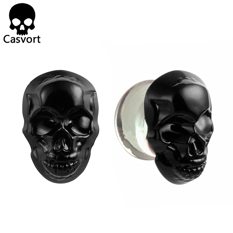 Casvort 2 шт. стеклянные украшения для пирсинга уха серьги расширители для пирсинга пробки стричеры диаметры для ушей подарок для женщин и мужчин