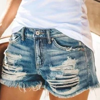 summer women sexy high waist hole ripped denim short jeans shorts casual slim denim shorts lady hotpants