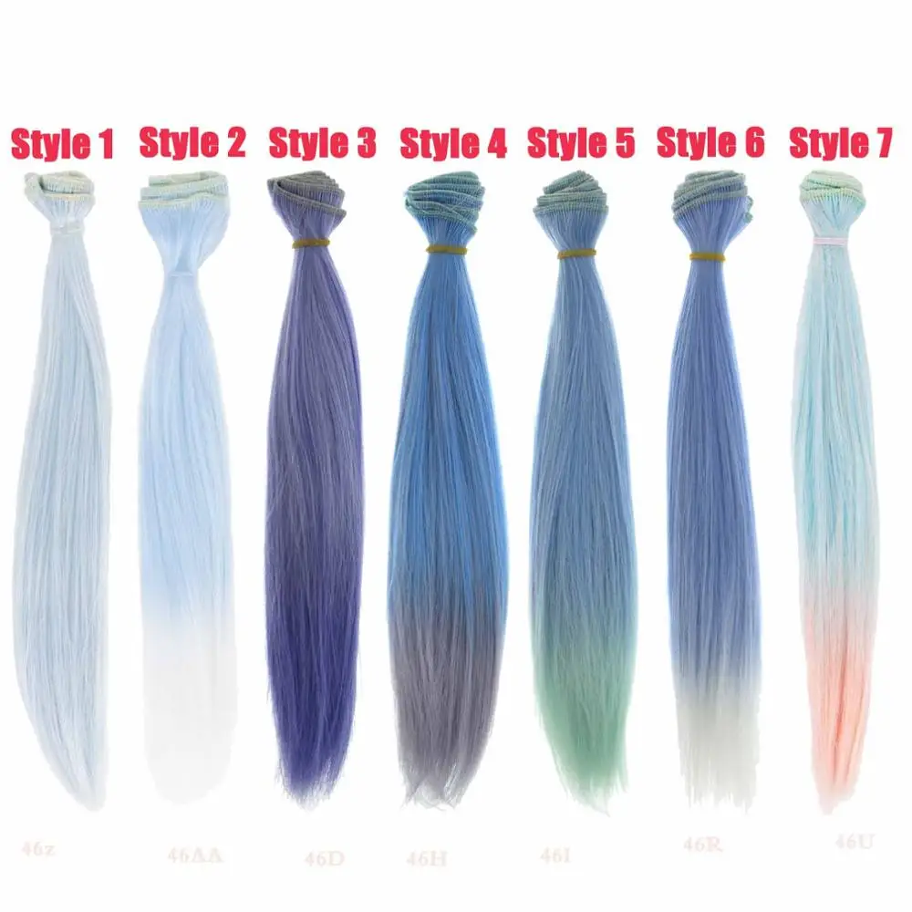 1 шт Высокое Температура волокна 25 см * 100 постепенное Цвет BJD кукла парики DIY