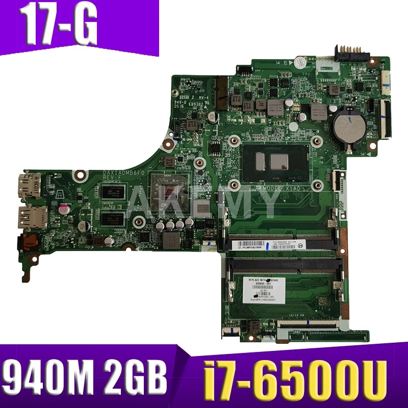 XinKaidi 100% новая для hp pavilion 15 AB материнская плата 830601 601 501 001 940M 2GB i7 6500U DAX1BDMB6F0