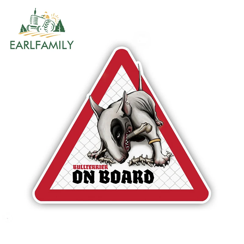 EARLFAMILY 12 см x 10 5 Бультерьера автомобильные наклейки с собаками для собак на доску