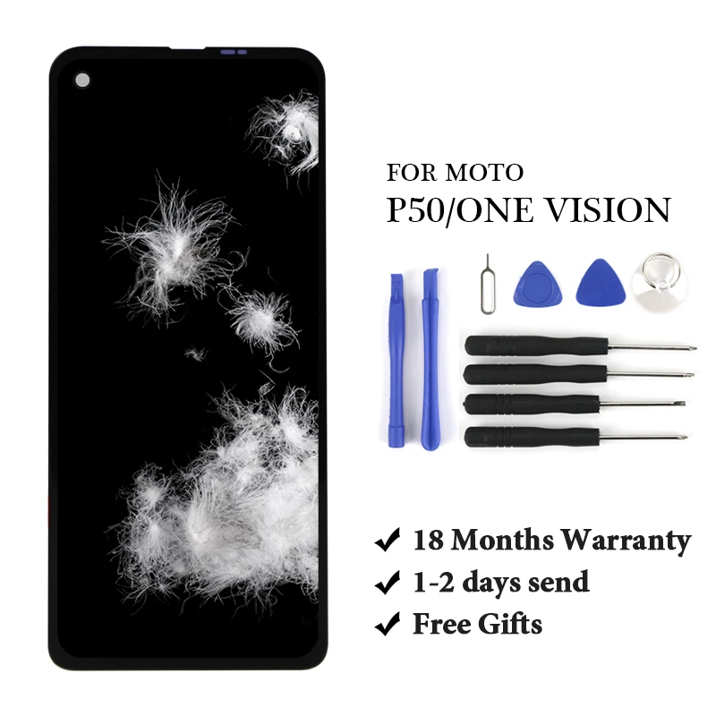 ЖК дисплей для Motorola One Vision 1 шт. сенсорный экран с дигитайзером Moto P50 XT1970 в сборе