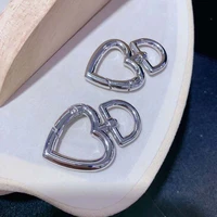 3pcs cz micro pave heart shaped lock clasps silver black gold necklace and bracelet links findings