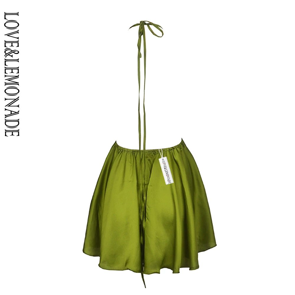 Комбинезон с гофрированными рукавами LOVE & LEMONADE зеленый комбинезон треугольным