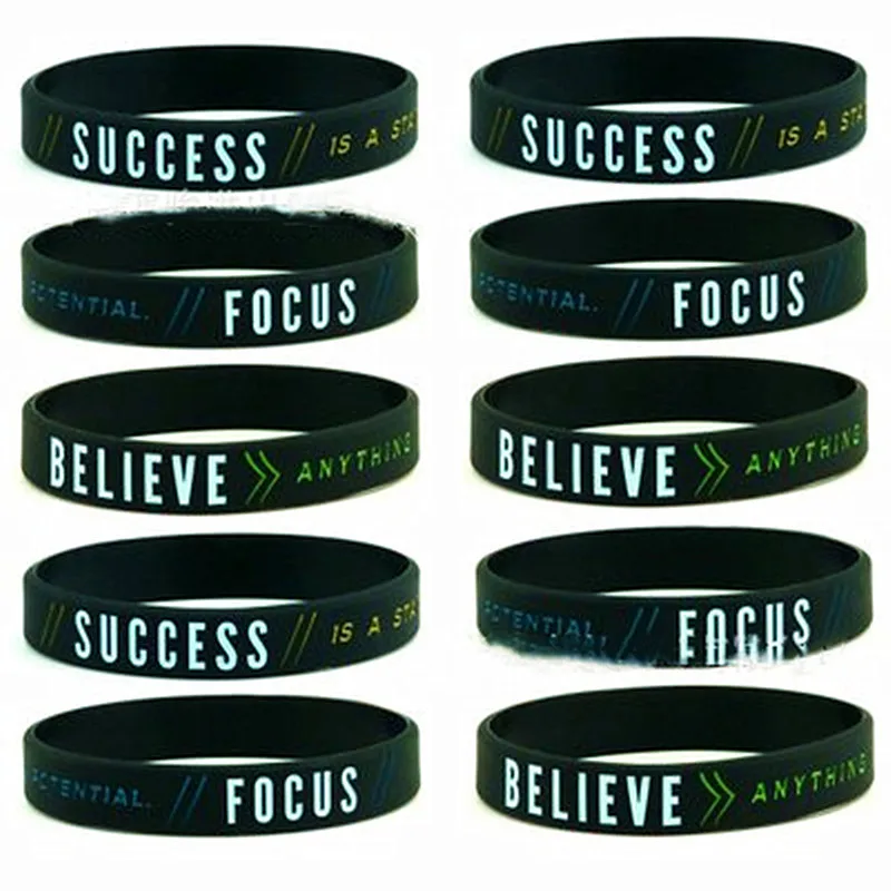 Новые силиконовые спортивные браслеты и для успехов фокусировки верия подарок