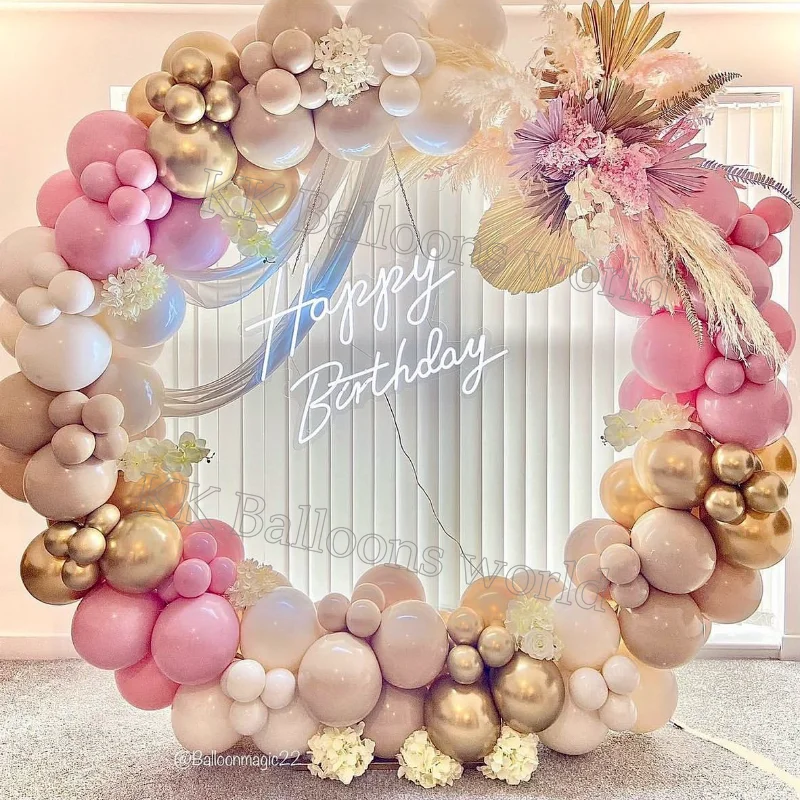 

Гирлянда с воздушными шарами, Искусственный розовый шар, Детский праздник, 150 шт., украшение абрикосового, коричневого цветов, день рождения,...