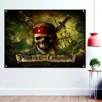 jolly roger flag with red bandana skull crossed daggers poster wall hanging 100 polyester printed pirate banner tapestry mural