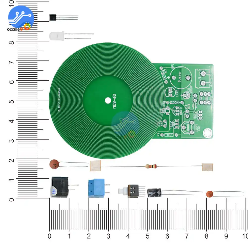 DIY Kit детектор металла Комплект Электронный комплект DC 3V 5V 60 мм Бесконтактный