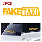 2 шт. поддельные наклейки такси автомобильные наклейки отражающие забавные окна виниловые наклейки для автомобиля Стайлинг самоклеящаяся эмблема наклейки на машину Декор