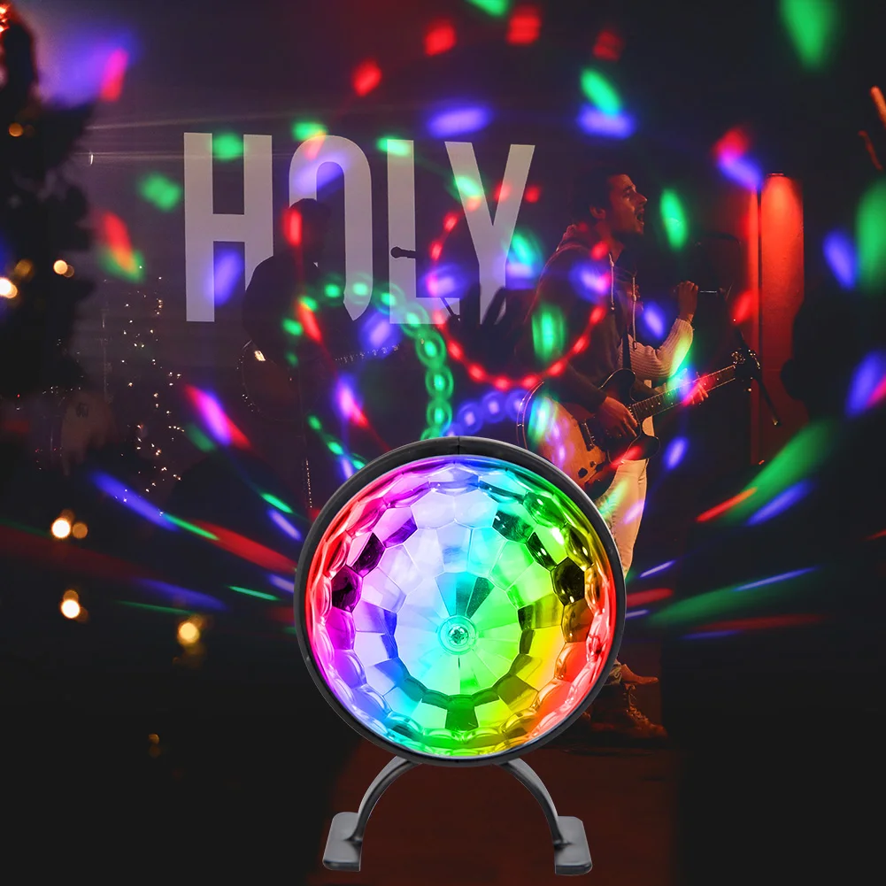 

Светодиодный хрустальный фонарик для диджея KTV, бара, вечеринки, диско-шар, цветные вращающиеся сценические проекционные лампы для бара, тан...