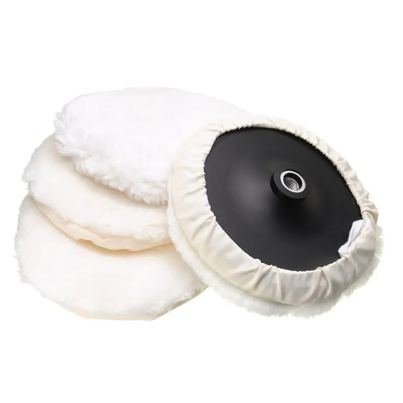 5Pcs Polisher/Buffer kit Soft Wool Bonnet Pad White:4 inch | Инструменты
