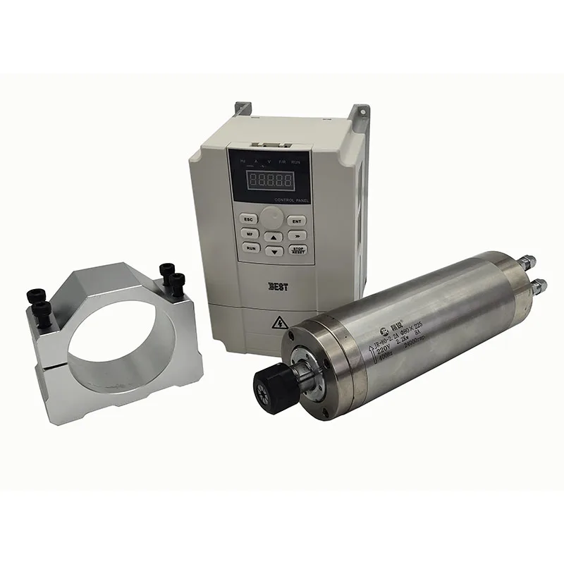 Комплект шпинделя с водяным охлаждением AC220V 2 кВт двигатель ЧПУ 80*25