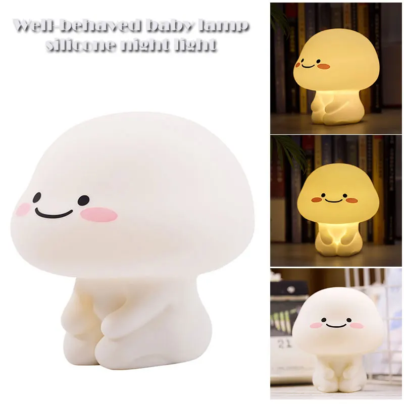 

Lamp Soft Silicone Touch Sensor Cartoon Night Light Cute Shaped Lamp for Kids XH8Z