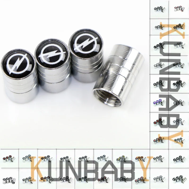 Крышка клапана 4 шт. серебристая металлическая круглая Модель автомобильных