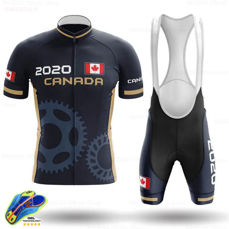 Канада велосипедная форма 2020 Ropa Ciclismo Hombre дышащая короткий рукав комплект для