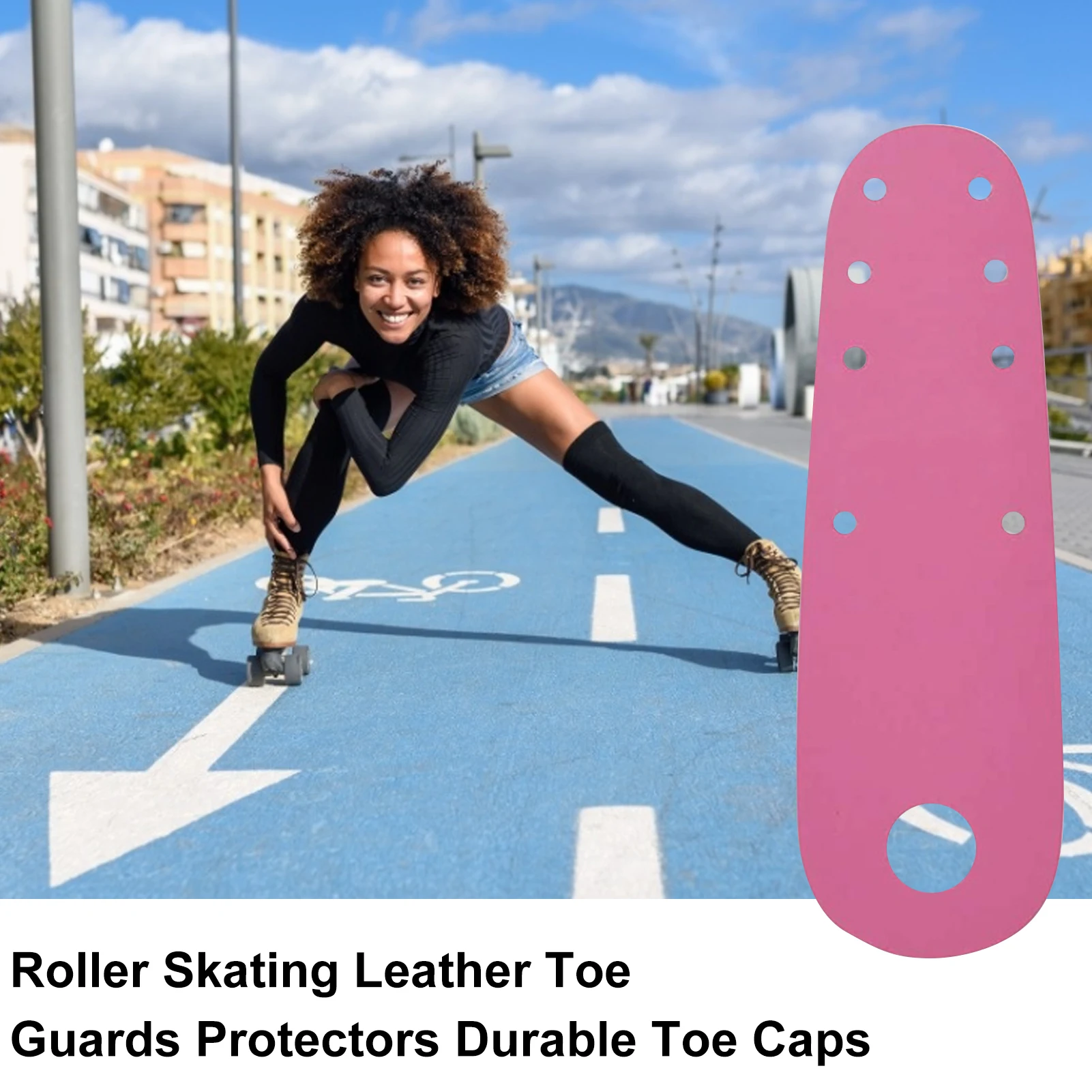 

Artificial leather roller skating leather toe protector Durable toe cap to protect the toe cover of skates