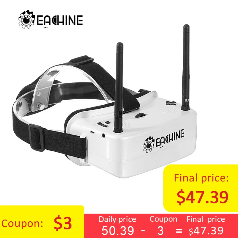2 дюймовые очки FPV с TFT ЖК дисплеем 480*360*2 5 8 ГГц 48 каналов 60 68 мм регулируемые