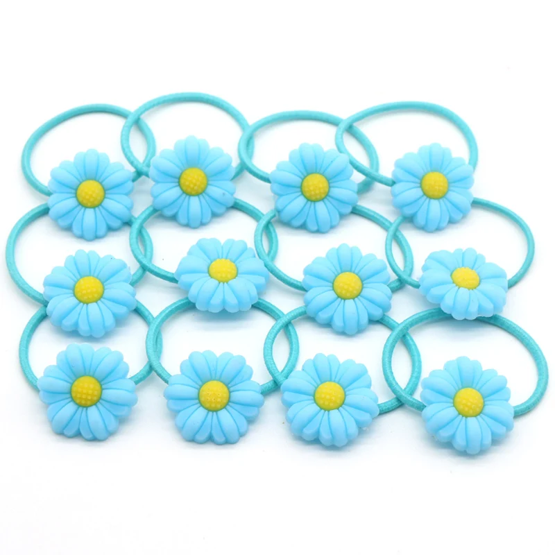 Blue bands 12 шт., hello kitty, эластичные резинки для волос, заколки для волос, для девочек, конский хвост, резинки, милые резинки для волос, резинки, резинки, аксессуары для волос - Цвет: Blue bands