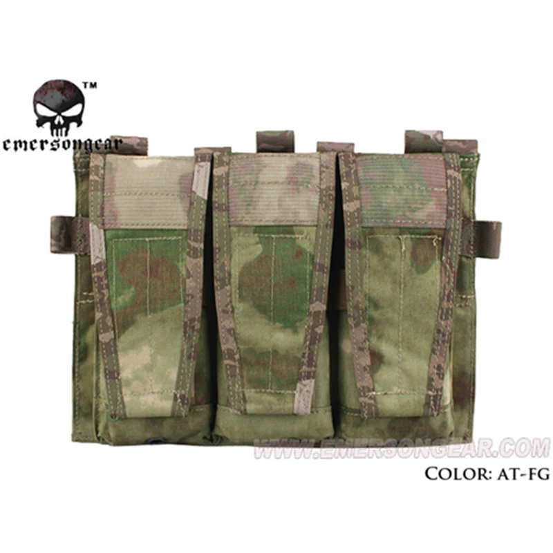 ATFG Тактический тройной чехол emersongear для AVS со съемным клапаном M4 M16 AR15 5,56. 223 тактические Чехлы MOLLE Чехлы для страйкбола - Цвет: ATFG