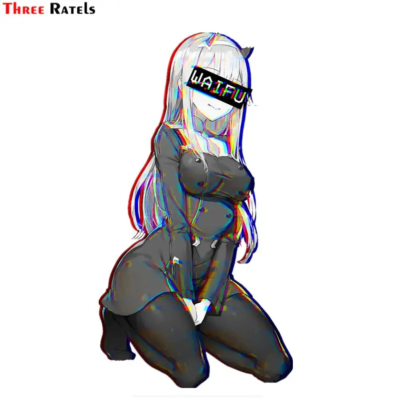 Наклейка на автомобиль Three Ratels FC439-C Japan Anime DARLING In The FRANXX Hiro ZERO TWO ICHIGO