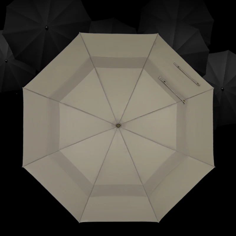 

Wooden Handle Long Umbrella Big Golf Strong Windproof Black Umbrellas Double Layer Men Business Rain Umbrella 8K Male Paraguas