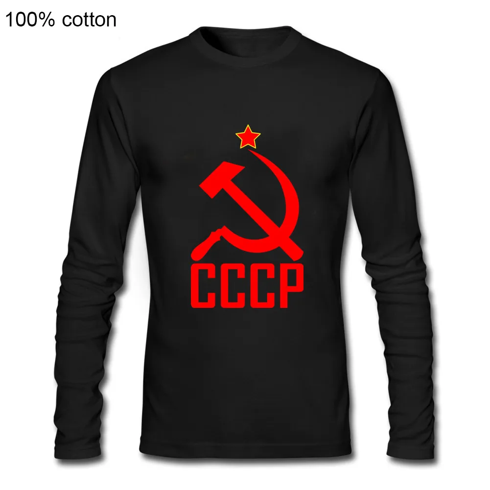 2019 Ретро CCCP футболки для мужчин СССР Советский Союз с длинным рукавом Москва