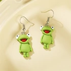 Q2D2032 2 шт.компл. маленькие серьги-лягушки для женщин, креативные милые зеленые Ги, серьги