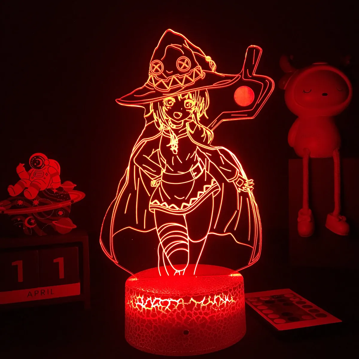 

Kono Subarashii Sekai Ni Shukufuku O Led Night Light Megumin Lamp for Bedroom Decor Birthday Gift 3d Anime Lamp