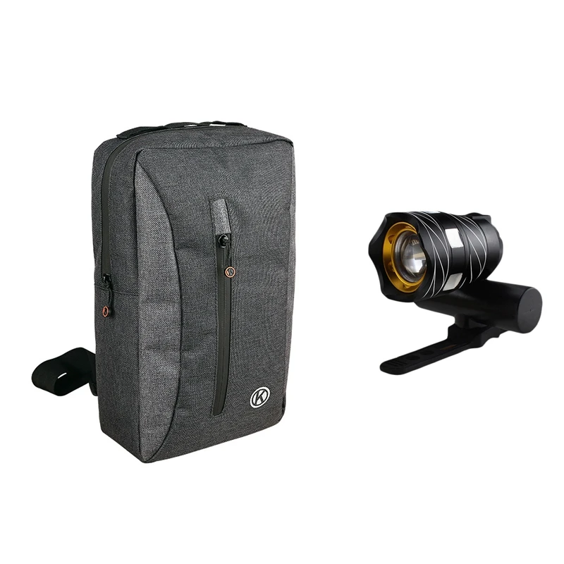 

USB Перезаряжаемые T6 светодиодный Водонепроницаемый велосипед передний светильник & велосипедный руль сумки большой Ёмкость