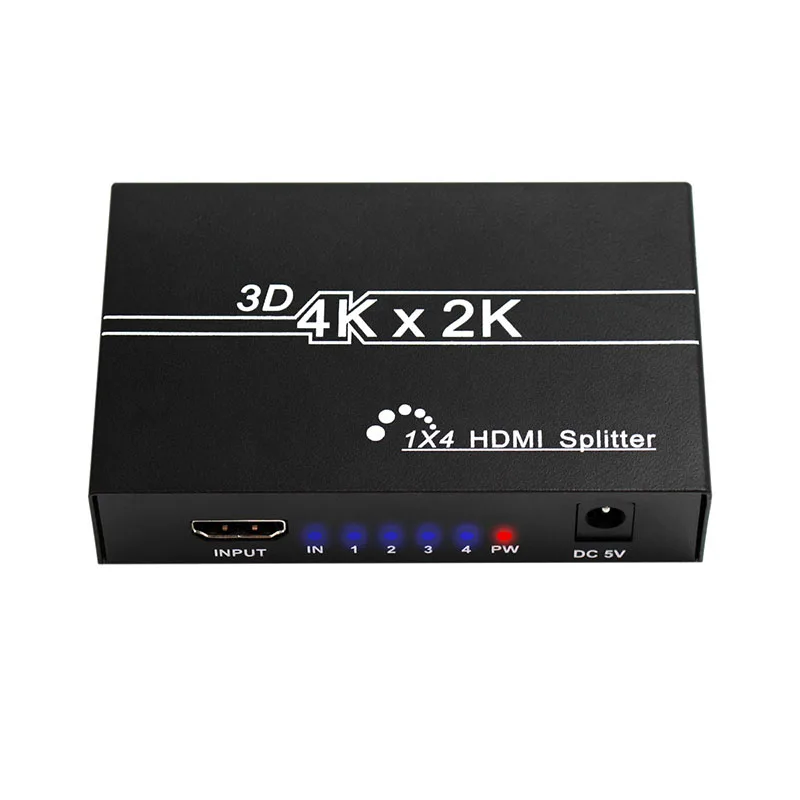 4 порта HDMI разделитель переключатель 4K * 2K 1080P 3D 1x4 1 в Выход разделенный видео
