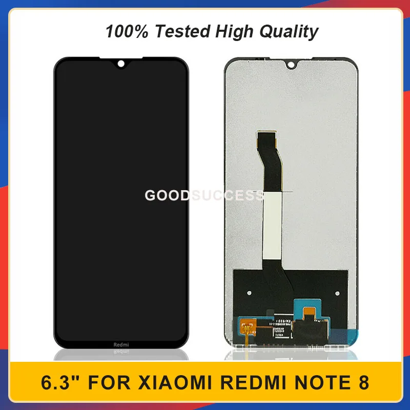 

ЖК-дисплей 6,3 дюйма для Xiaomi Redmi Note 8, сенсорный экран, стеклянная панель для REDMI Note8, в сборе, бесплатные инструменты, оригинал