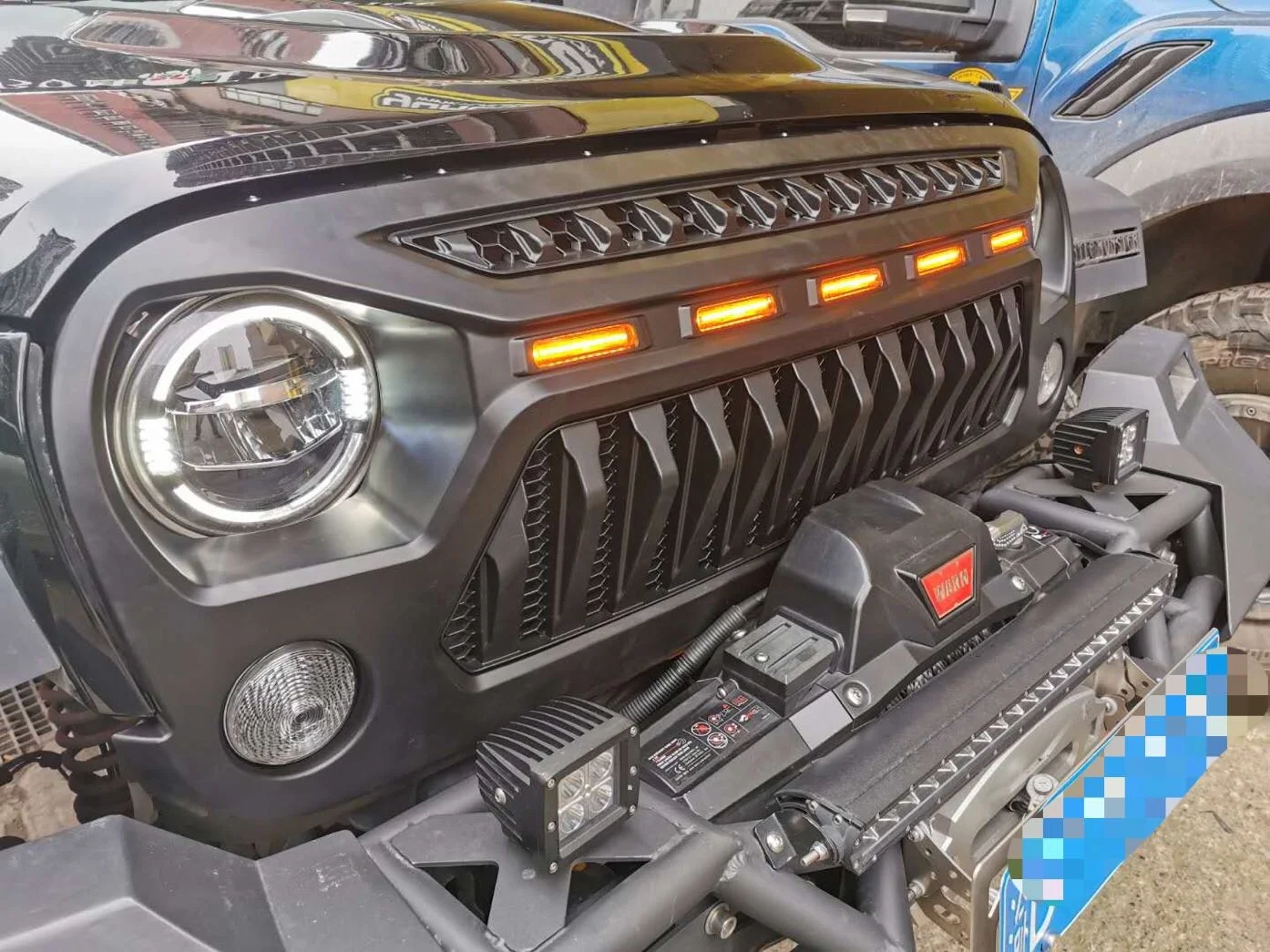 Передняя решетка для JEEP WRANGLER JK аксессуары 4x4 с светильник фабрикой | Автомобили и