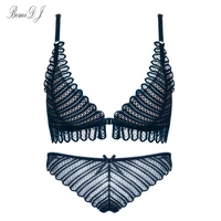sexy front closure brabrief sets small girl lingerie set push up lace bralette underwear brassiere intimates bra brief sets