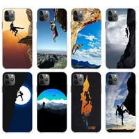 rock climbing art design cover soft mobile phone case se 2020 5 12 mini tpu shell for iphone 11 pro max xs x xr 6s 6 plus 7 8 5s