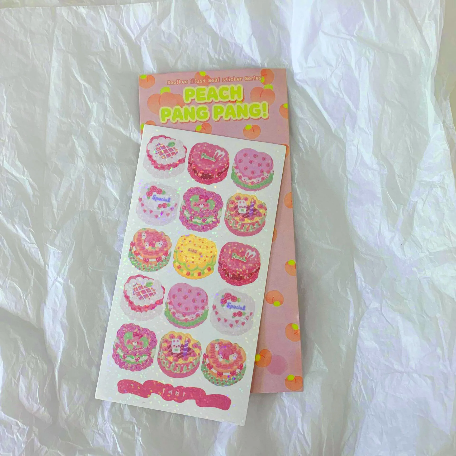 Корея Ins Kawaii милые &quotМедведь&quot &quotКролик&quot &quotторт Лазерная голографическая