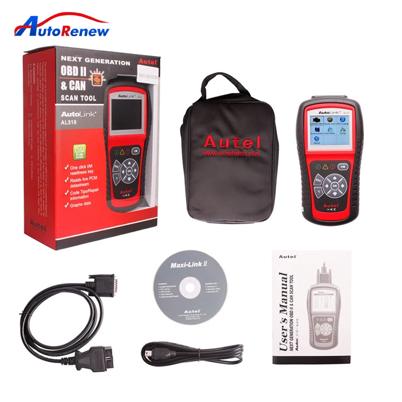 

Autel AutoLink AL519 OBD2 сканер диагностический инструмент для автомобиля OBD II считыватель кодов для автомобиля работает на всех 1996 и более новых автомобилях (OBDII & CAN)