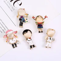 5 styles alloy dripping oil doctor painter boys girls brooches cute nurse medical pin lapel jewelry gift