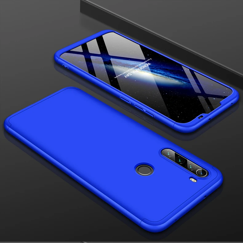 Чехол GKK для Xiaomi Redmi Note 8 Pro 8T чехол 360 полная защита тонкий защитный жесткий матовый чехол для Redmi Note 8 Pro Чехол