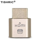 Адаптер-эмулятор монитора TISHRIC, виртуальный дисплей, совместимый с HDMI фиктивный разъем DDC EDID, виртуальная вилка для майнинга биткоинов