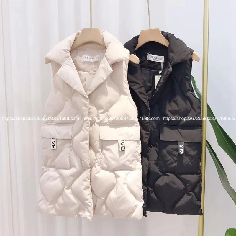 Пуховой хлопковый жилет для девочек старшего возраста длинное пальто 2019 зимний