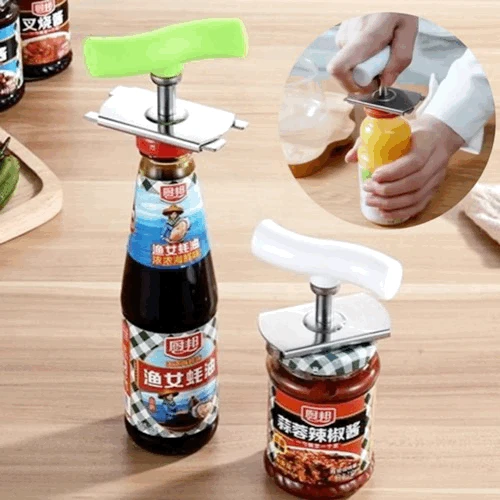 Can Opener Stainless Manual Steel Easy Twist Jar Bottle Opener Adjustable 1-4 Inch Portable Cap Lid Remover Tool Kitchen Gadgets