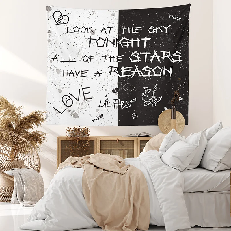 

Modern and simple love confession letter printing tapestry 1 piece