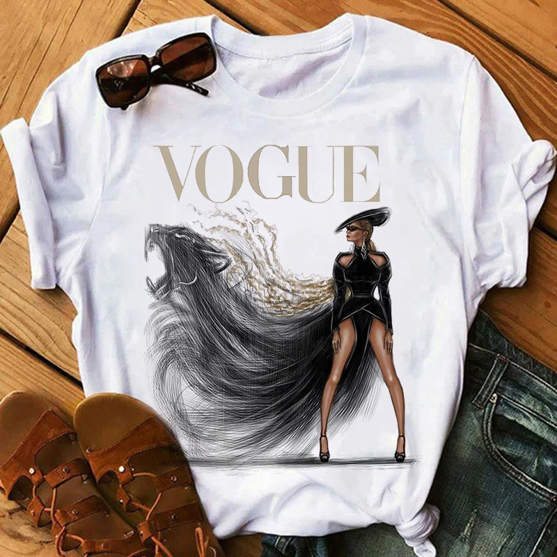 

Women Harajuku Aesthetic Tshirt Female Vogue Print Short Sleeve Tops&Tees Women 90s Clothing Fashion Princess T-shirts,Drop Ship