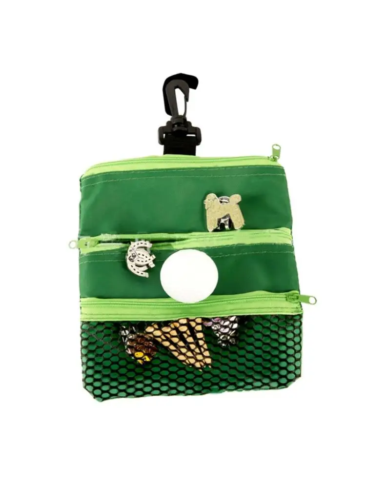 

Multi-layered Zipper Portable Storage Golf Ball Bag Durable Large Capacity Pack PXPF
