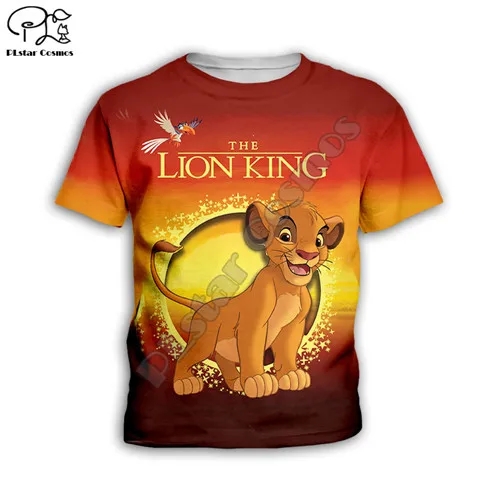 Kids t shirts Simba The Lion King/толстовка с капюшоном для детей, толстовки на молнии с 3d принтом, топ с длинными рукавами для мальчиков и девочек, штаны, Прямая поставка - Цвет: Kids t shirts