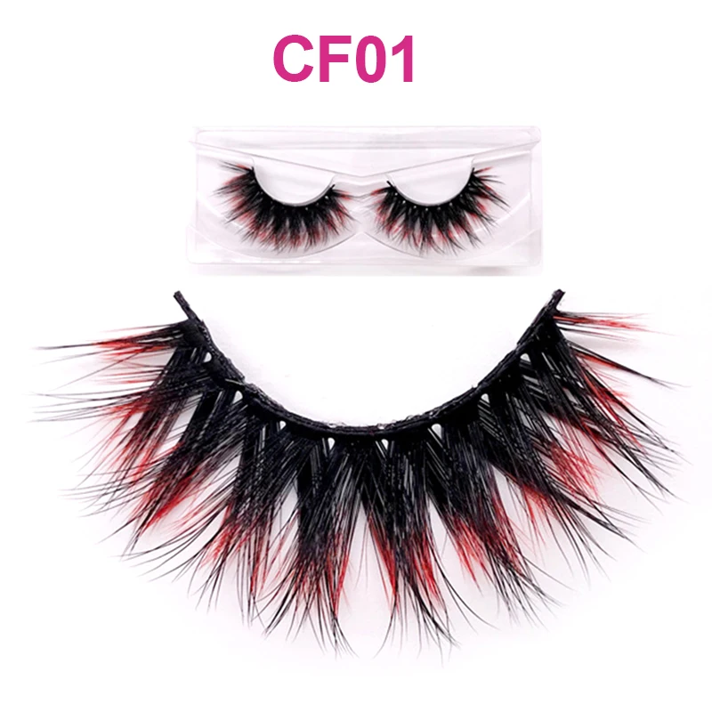 OKAYLASH 1 пара новые модные накладные 3D цветные ресницы косметические аксессуары