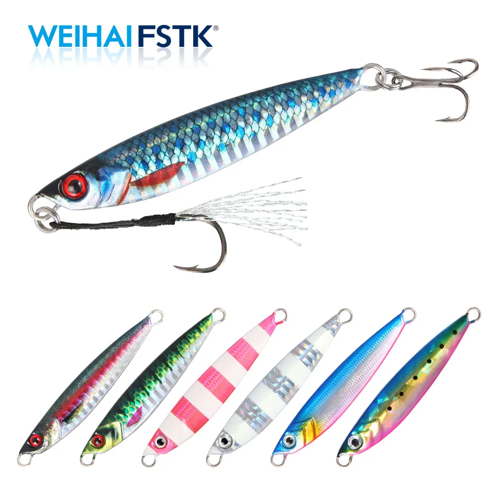 Casting Jigging lure Shore Spoon Metal Jig 20g 30g 40g Saltwater Fishing Bit Artificial Bait | Спорт и развлечения