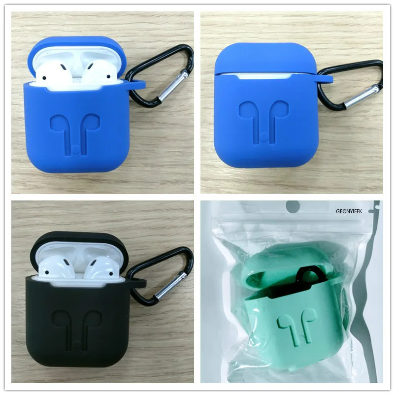 

Silicone Bluetooth Wireless Earphone Case For AirPods Protective Cover Skin Accessories For Apple Air Pods Charging Box
