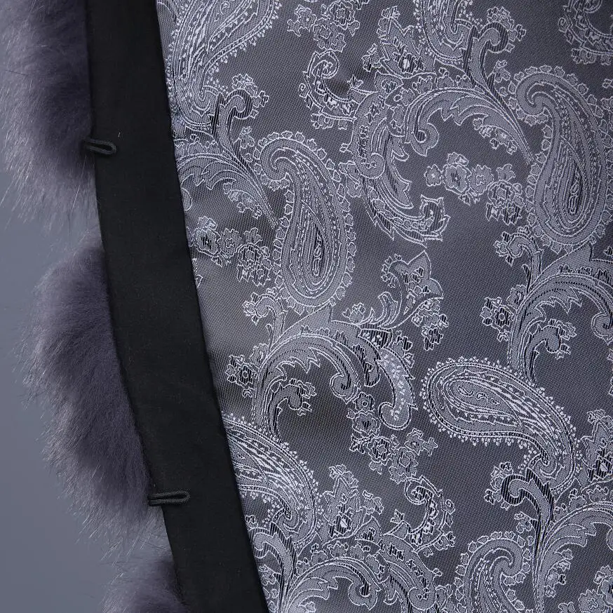 Женский Длинный жилет из натурального Лисьего меха модная Роскошная Толстая