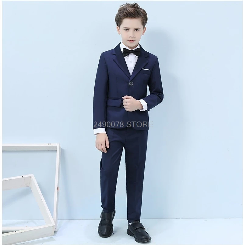 Boys Suit for Weddings Kids Blazer Formal Prom School Performance Piano Dance Clothe Set Children Classic Costume |